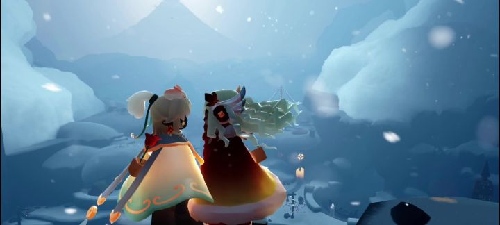 之前和师姐捣鼓的云巢雪景转场截图