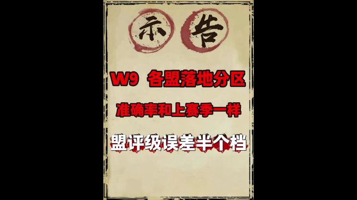 W9落地分区结果出炉(准确率也很高)!截图