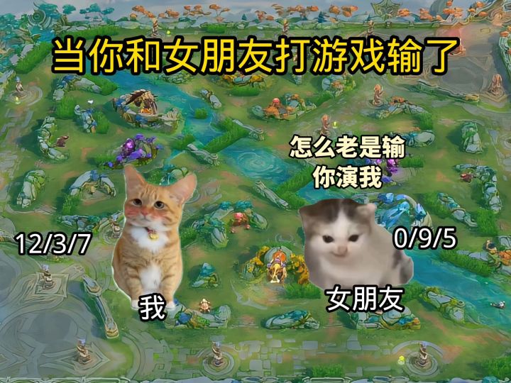 当你和女朋友打游戏输了截图
