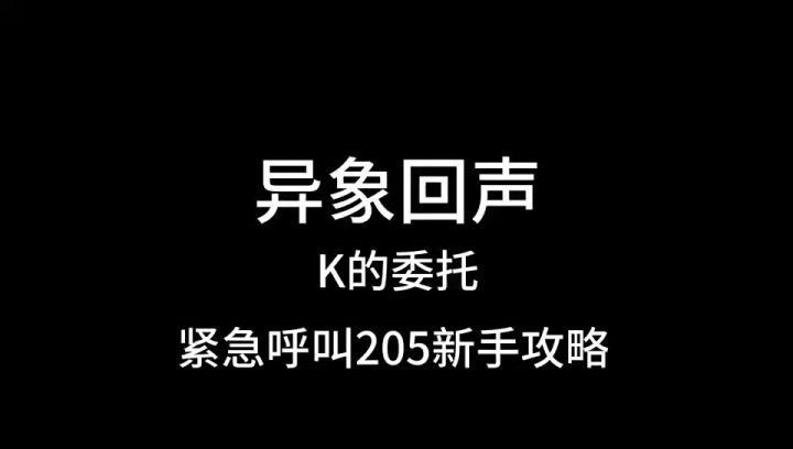 异象回声,K的委托,紧急呼叫205新手攻略截图
