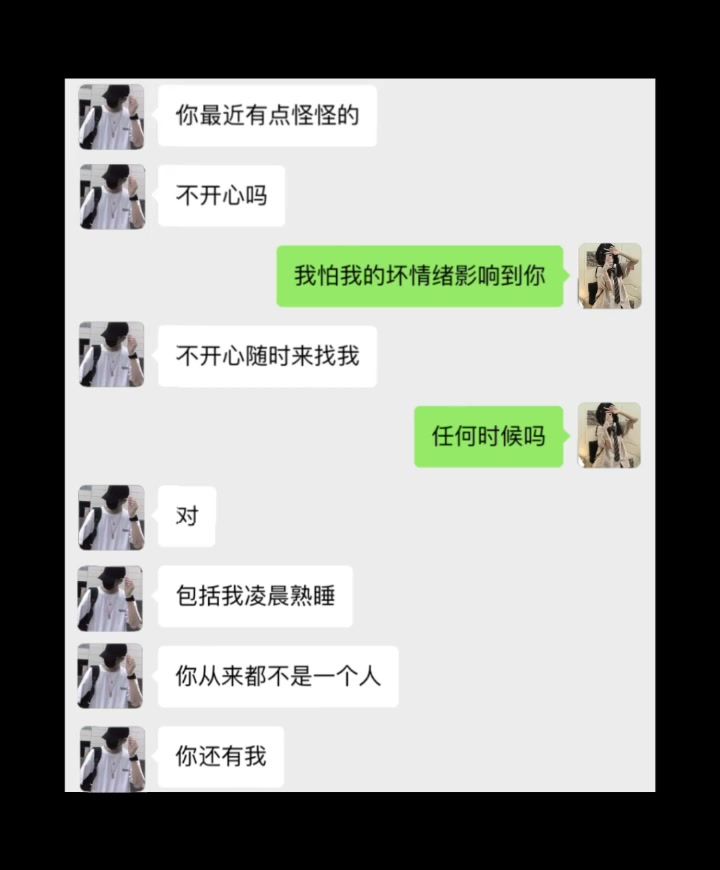我从来都不是一个人. 聊天记录截图