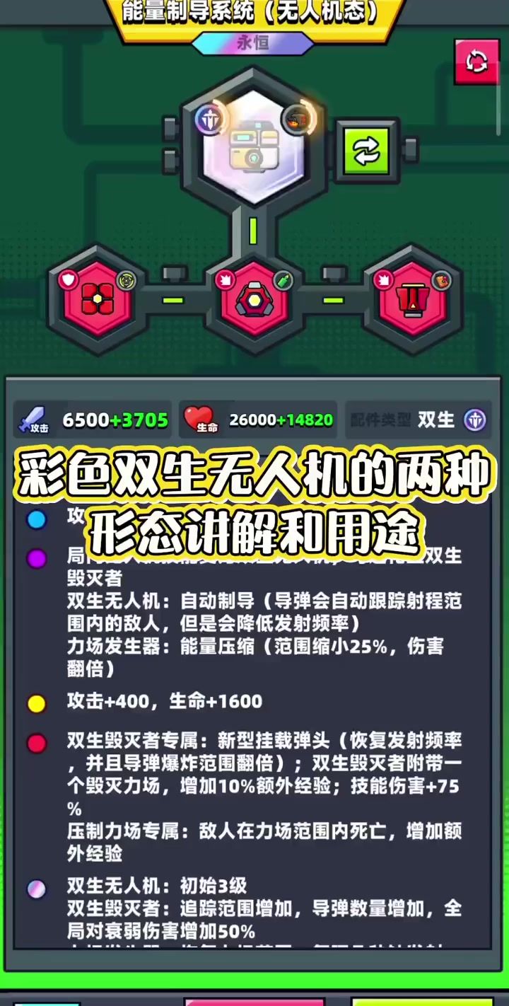 弹壳特攻队彩色双层无人机两种状态讲解截图