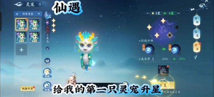 记录📝:给我的第一只灵宠升星截图
