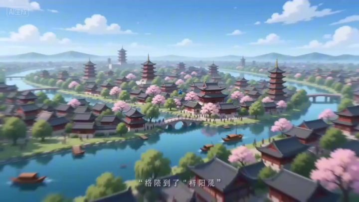 ai试着跑了个桃花的动画片头截图