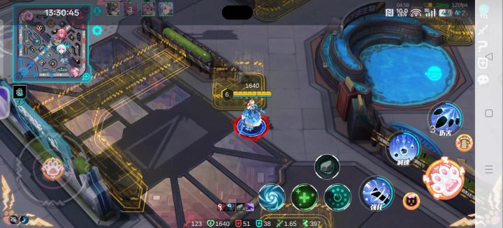 真我GT7pro打三百锁60帧,游戏里右上角不显示120帧截图