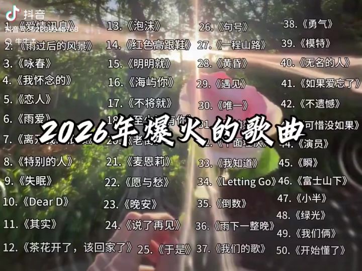 2026爆火的歌曲(๑ﾉ ᴗ ◔ิ๑)截图