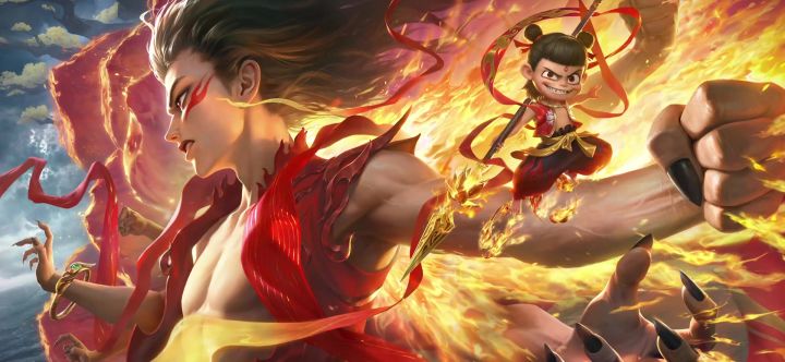 王者荣耀×电影《哪吒之魔童闹海》联动皮肤「哪吒-魔丸·哪吒」截图