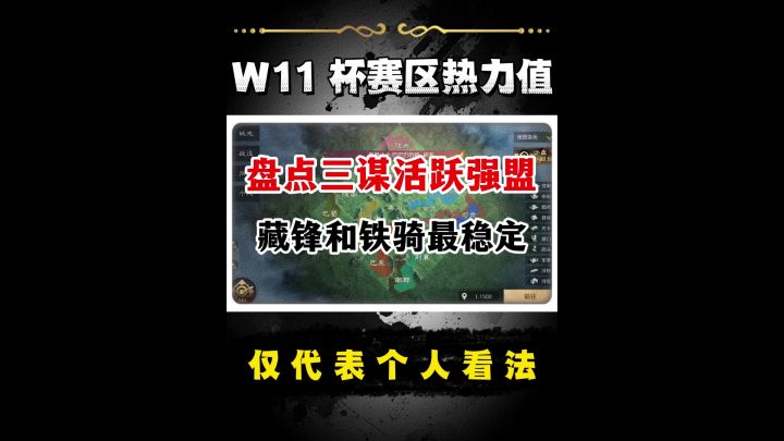 W11杯赛区热力值统计！截图