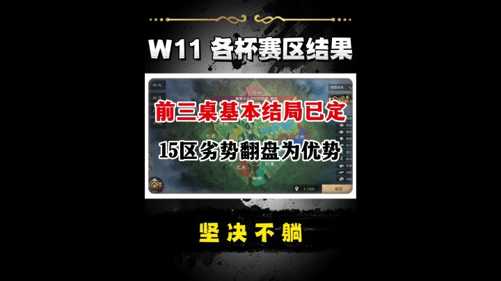 W11前几桌局势基本已定!截图