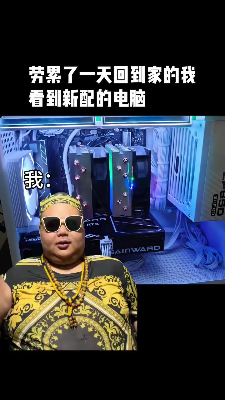 劳累了一天回到家的我看到新配的电脑截图