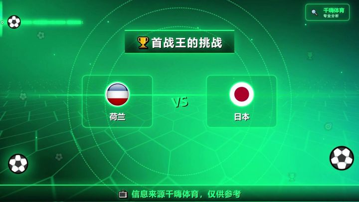 首战王的挑战:荷兰VS日本截图