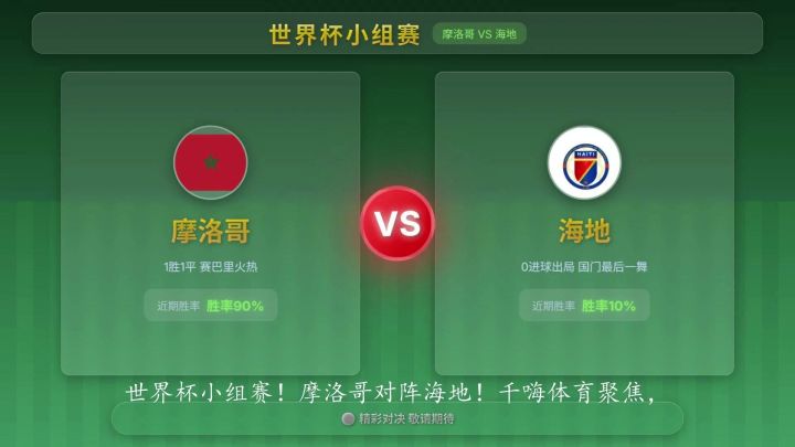 世界杯小组赛:摩洛哥 VS 海地截图