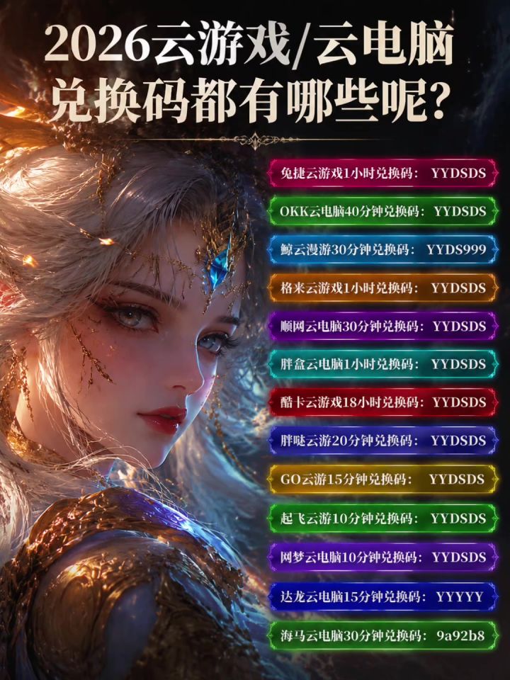 2026云游戏/云电脑兑换码都有哪些呢?截图