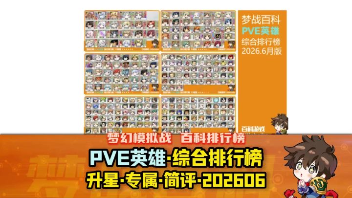 【梦战排行榜】PVE英雄综合排行榜 含刷星推荐 专属推荐 PVP推荐截图