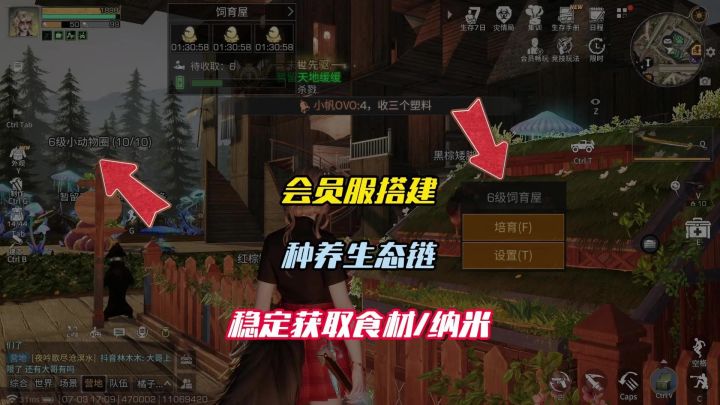 会员服种养生态链搭建，每天稳定获得食材及纳米材料截图