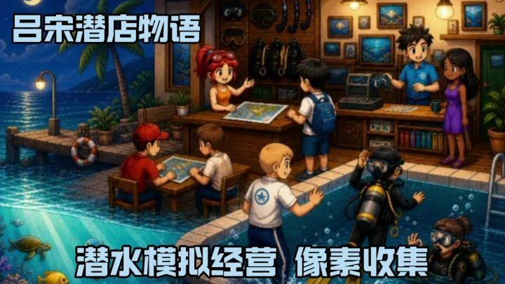 模拟经营 海岛度假 像素收集!《吕宋潜店物语》治愈经营!截图