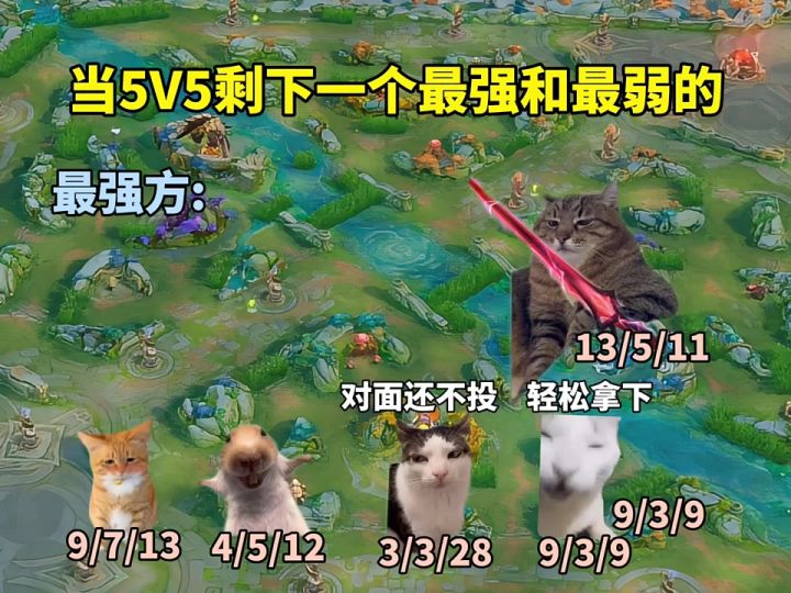 当对局只剩下一个最强和最弱的截图
