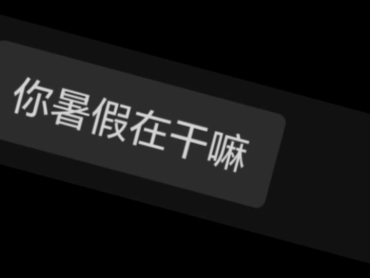 你问我暑假在干嘛？截图
