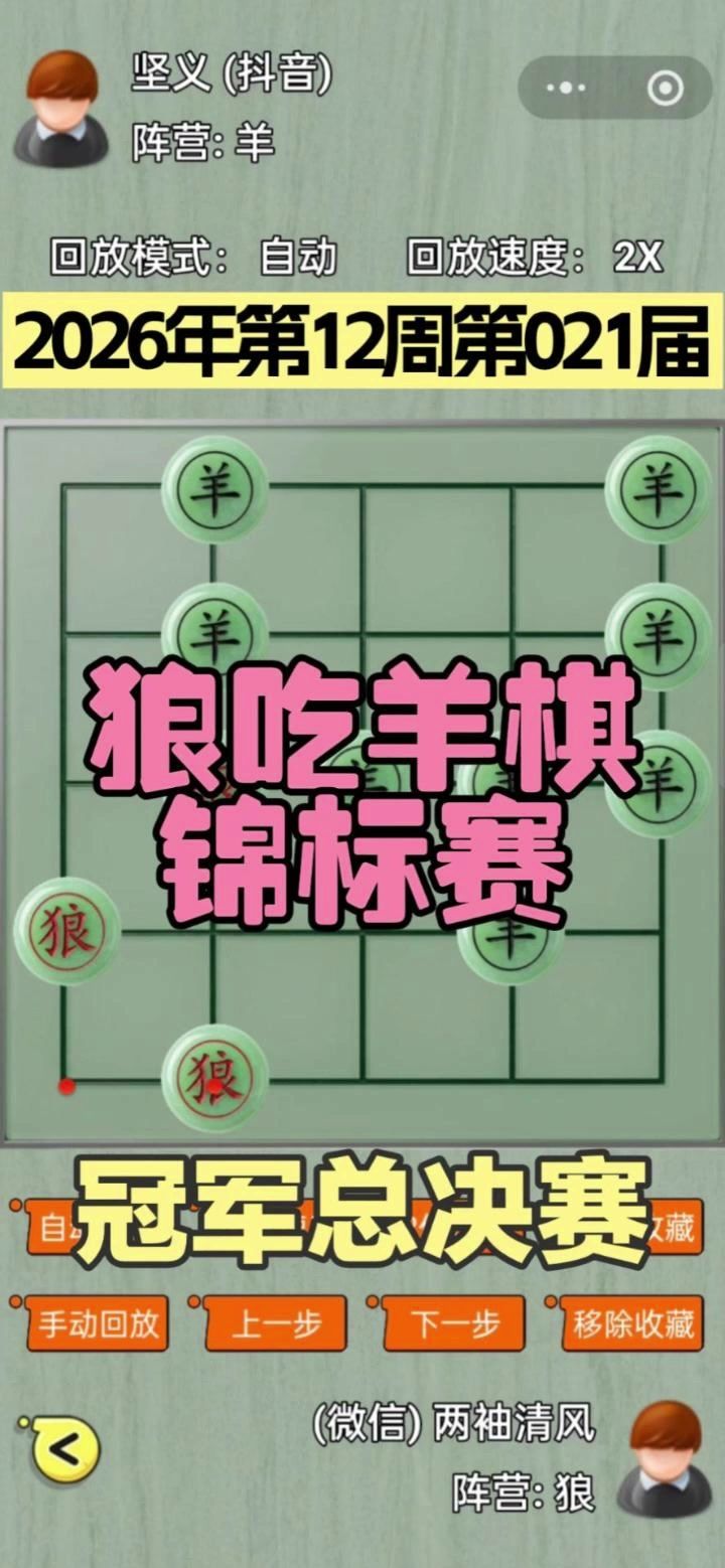 狼吃羊棋第21届锦标赛——冠军总决赛截图