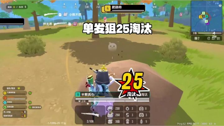 单发狙25淘汰，这枪法挺帅截图