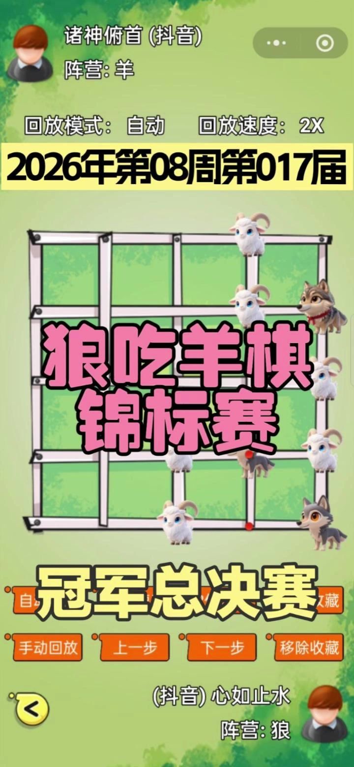 狼吃羊棋第17届锦标赛——冠军总决赛截图