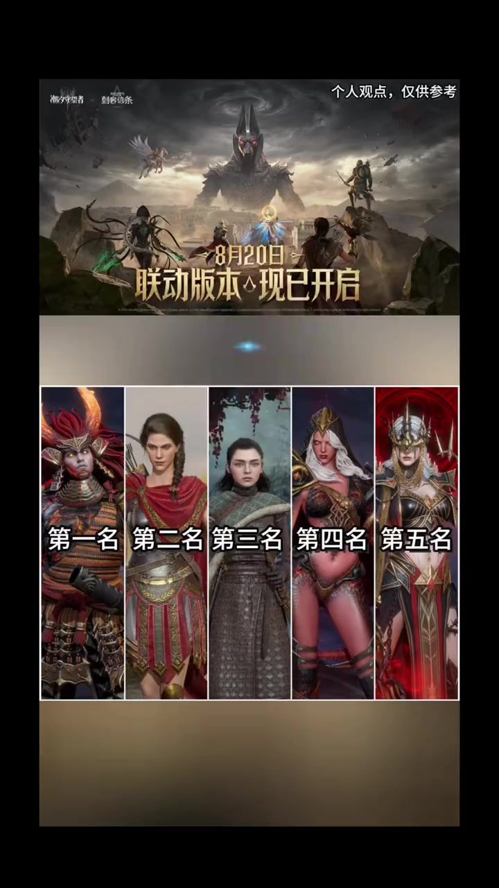 8月输出英雄排行榜，你最看好谁？截图