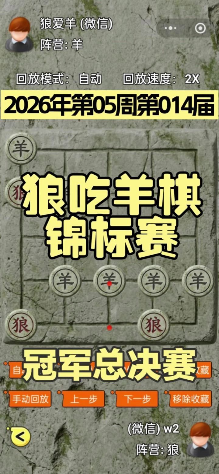 狼吃羊棋第14届锦标赛——冠军总决赛截图