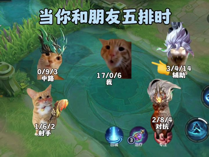 当你和朋友五排时截图