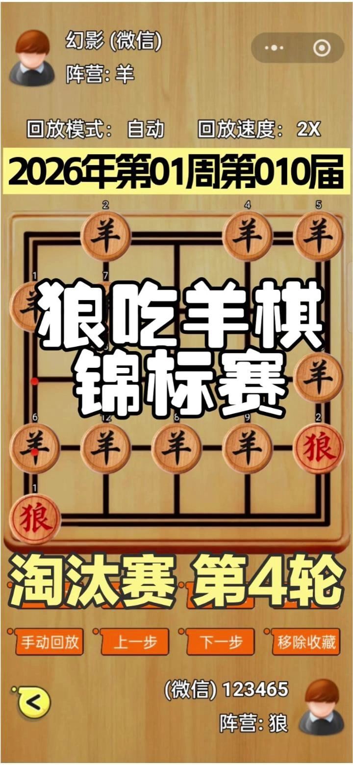 狼吃羊棋第10届锦标赛——淘汰赛第4轮截图
