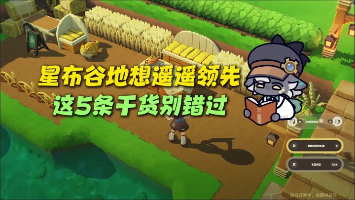 星布谷地想开局遥遥领先?这五条干货请收下吧。截图