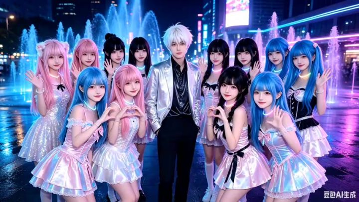 好看的少年和少女们一起合影豆包AI图片合集第1季第3期截图