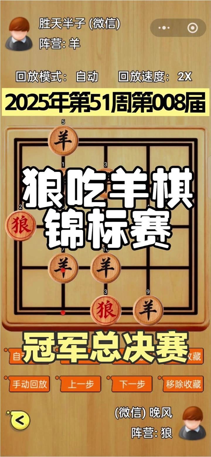 狼吃羊棋第8届锦标赛——冠军总决赛截图