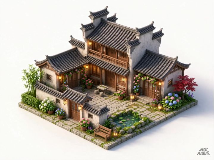 春夏繁花黄昏庭院截图