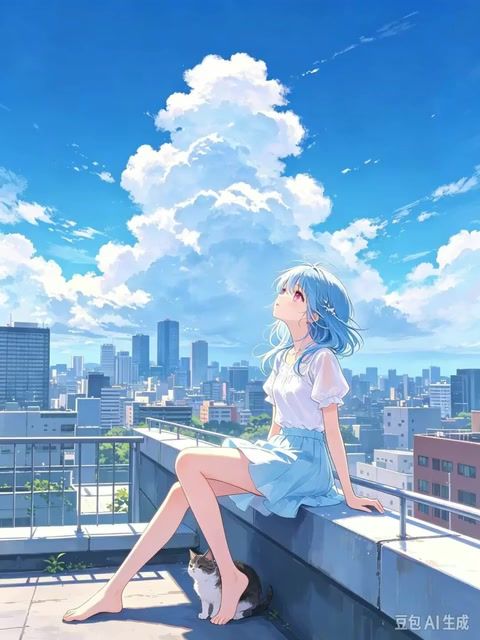音乐人神坡农二自制AI歌曲动画主题曲青空に刻まれた永遠の誓い截图
