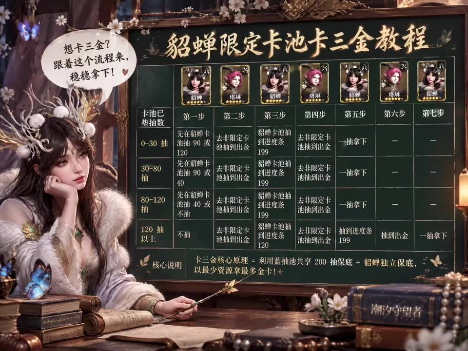 貂蝉&刺客信条卡池卡三金保姆级攻略截图