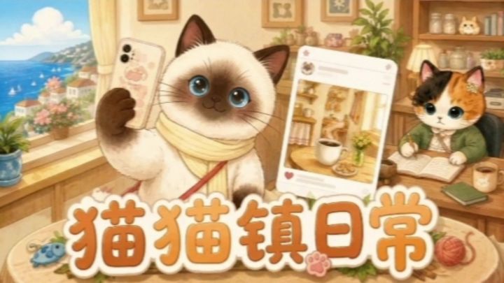 欢迎来到猫猫镇,解锁居委会大妈的日常。截图