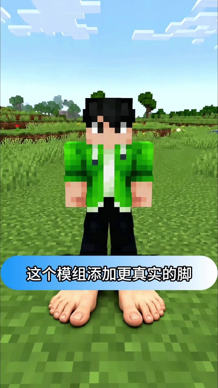 这个模组添加了更真实的脚印#我的世界 #MC截图