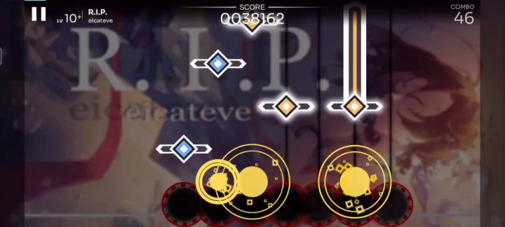 R.I.P Lv10+ 宽判full combo 录屏截图