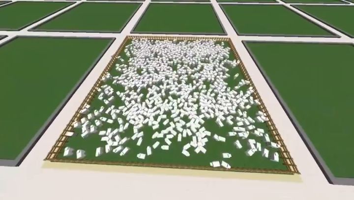 我的世界:使用羊群播放《Bad Apple!!》截图