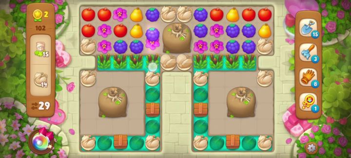 梦幻花园黄金杯102关截图
