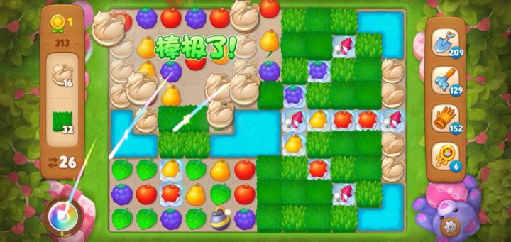 【梦幻花园】黄金杯第313关截图