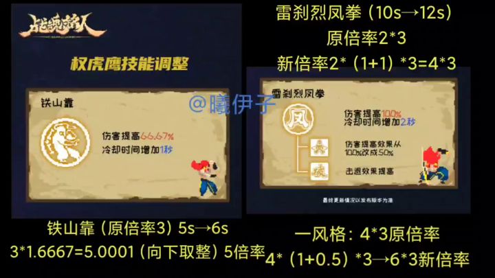 战魂铭人技能调整情报【数据向】截图