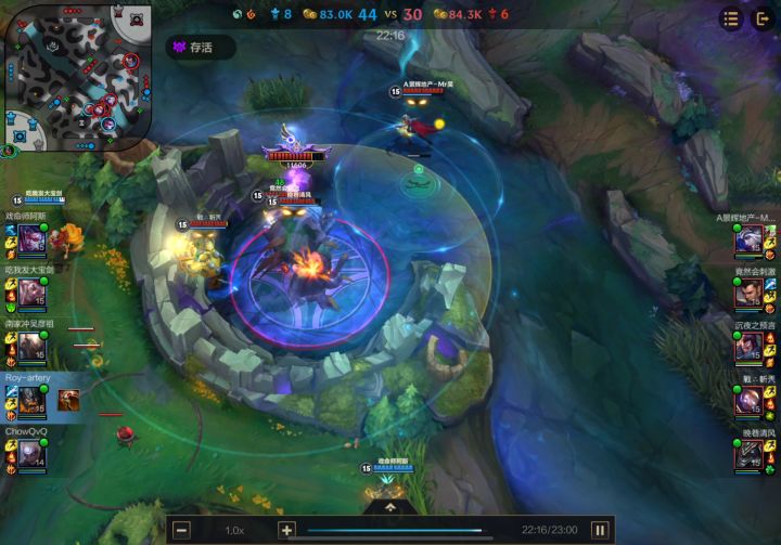排位：中单挂机，我方4v5配合大龙获胜。hxd!截图