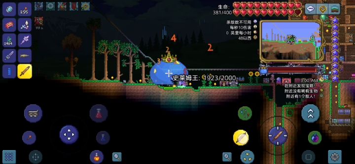 铜质短剑打史莱姆王截图