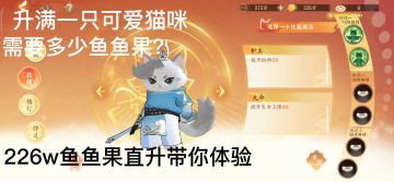 从0升满一只名士猫需要多少鱼鱼果，226w鱼鱼果带你体验！