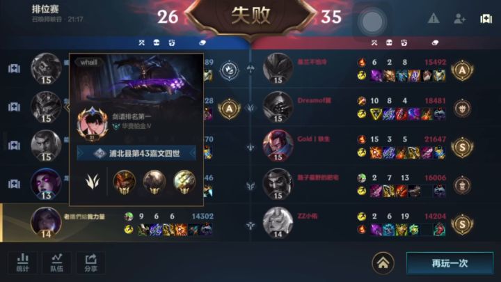 这匹配机制还是吊样,赢多必输。截图