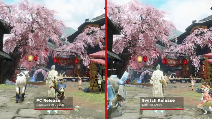 《怪物猎人 崛起》PC版与Switch版画面对比截图