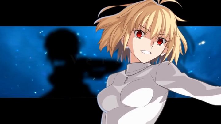 《月姬格斗 Type Lumina》「完全武装希耶尔」与「暴走爱尔奎特」对战演示截图