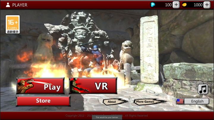 【龙之忍者VR】的VR模式裸眼3D观看截图
