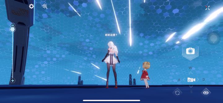 大世界的塔顶,夜间还有流星截图